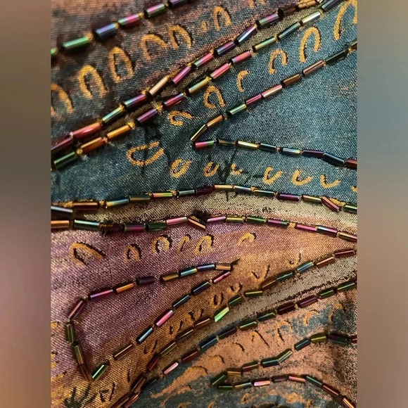 Effeci Authentic Vintage Beaded Vest Size Large. Vintage Gold! - Picture 7 of 10